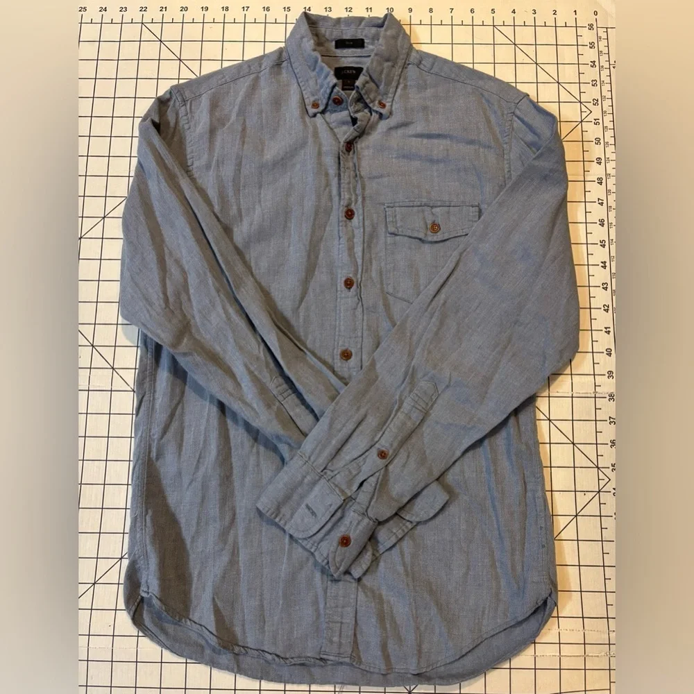 J. Crew Men’s Size Small Blue‎ Button Down Shirt